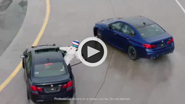 BMW M5’le drift yaparken 4 kez yakıt ikmali yaptılar!