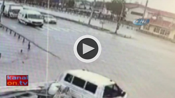 1 kişinin öldüğü kaza kamerada!