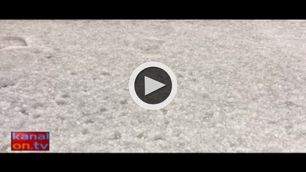 Beklenen yağış geldi, Konya biranda beyaza büründü