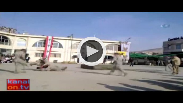 Vinçten iple aşağı sarkan komando yere çakıldı!
