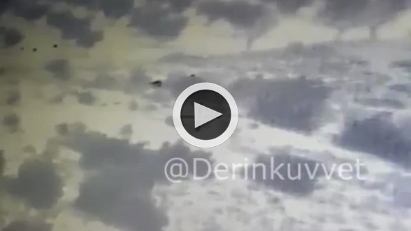 Afrin’de teröristlerin vurulma anı kamerada!