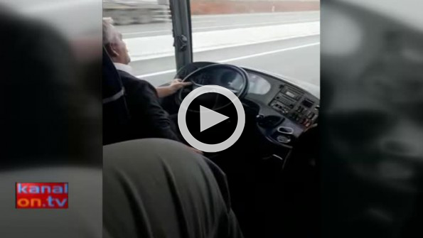 Afyon-Konya arasında otobüs şoförünün tehlikeli yolculuğu!