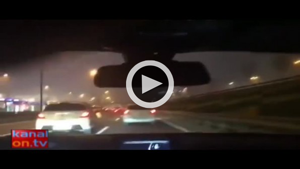 Makas atarken çarpıp kaçan maganda!