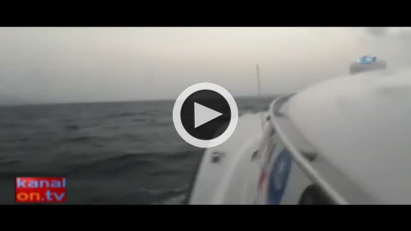 Fırtınaya yakalanan göçmenler böyle kurtarıldı