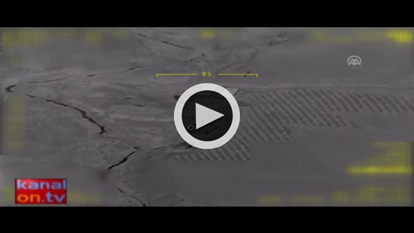 Teröristler Türk jetlerinden kaçamadı! Cephaneliğin vurulma anı