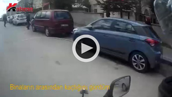 Polisten kaçan adamı motorcu böyle yakaladı!
