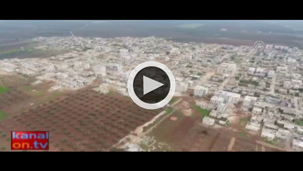 Afrin’in Cinderes beldesi havadan görüntülendi