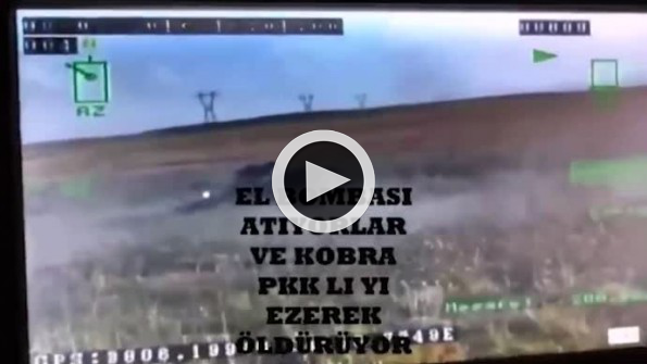 Mehmetçik el bombası atan teröristi kobra aracıyla ezdi