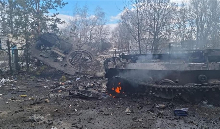 Ukrayna: Rus ordusu 14 bin 400 asker, 95 uçak, 115 helikopter, 466 tank kaybetti