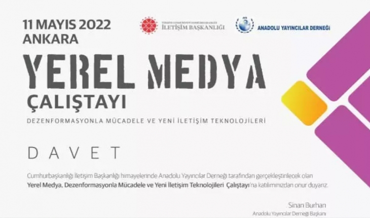 Yerel Medya Çalıştayı Ankara’da gerçekleştirilecek