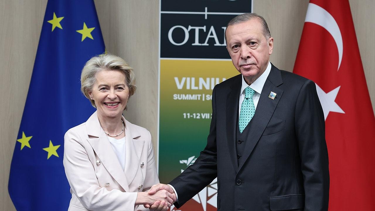 Cumhurbaşkanı Erdoğan, AB Komisyonu Başkanı Leyen ile görüştü